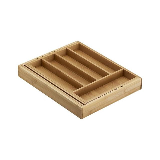 Expandable Bamboo Flatware Tray