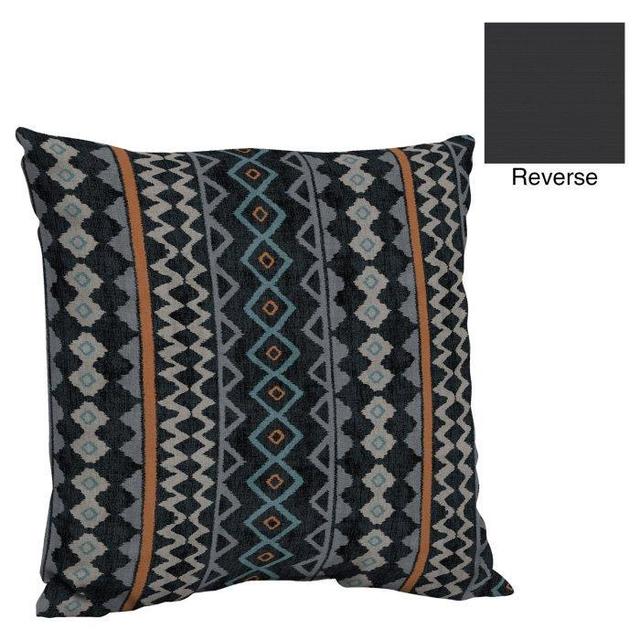 Better Homes & Gardens 24 x 24 in. Outdoor Pillow - Black Jakarta Ikat