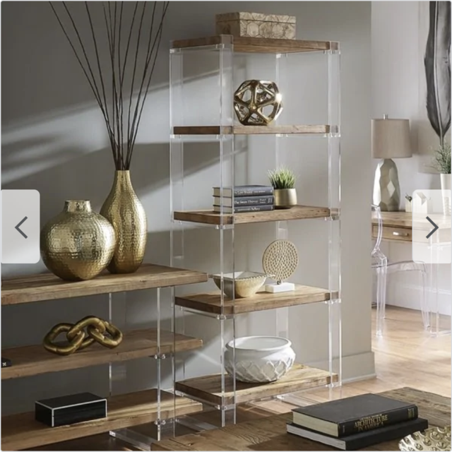 Annika Reclaimed Wood and Acrylic Bookshelf by iNSPIRE Q Artisan