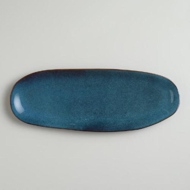 Indigo Organic Reactive Glaze Serving Platter