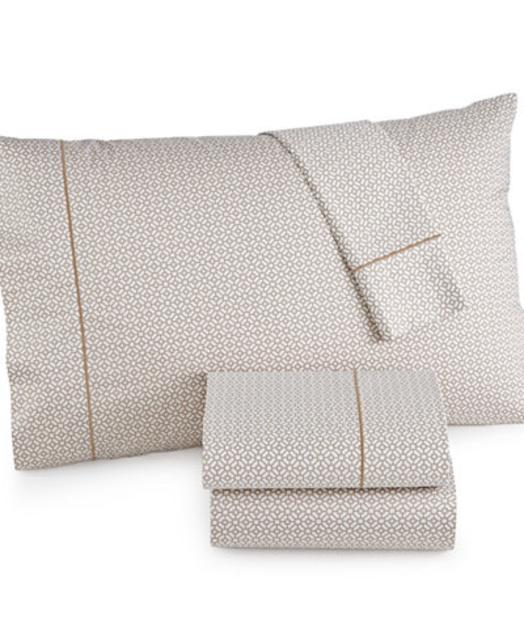 525 Thread Count Printed California King Sheet Set, Only at Macy's
