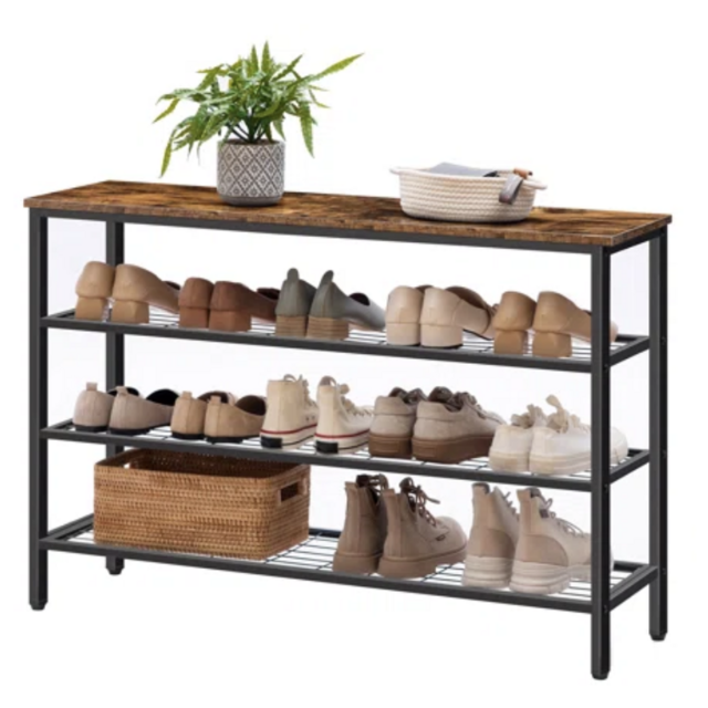 4-Tier 16 Pairs Shoe Rack