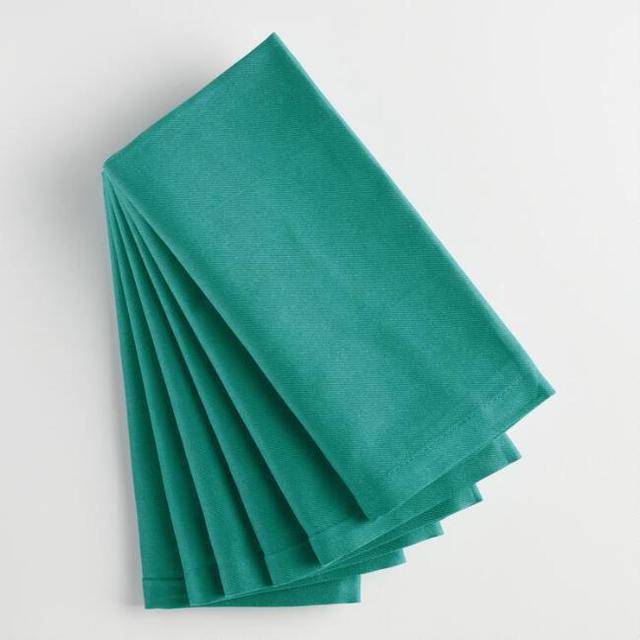 Deep Jungle Teal Buffet Napkins Set of 6