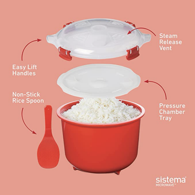 Sistema - Microwave Rice Cooker and Steamer Bowl