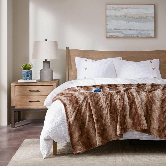 BeautyRest - Fur Electric Throw Blanket