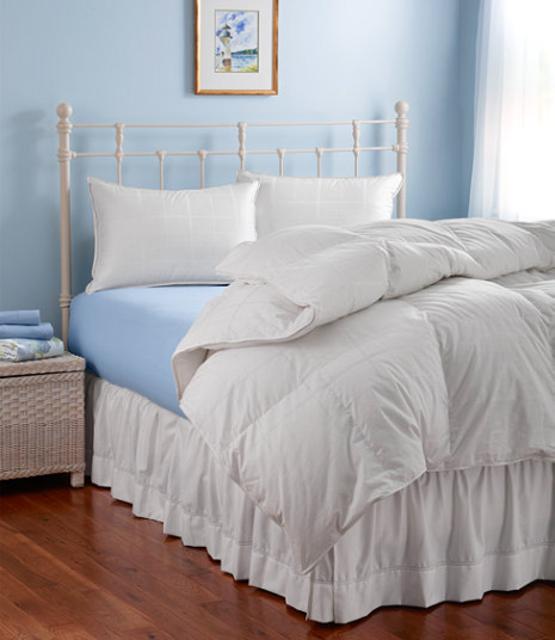 Sateen White Goose Down Comforter, Warmer