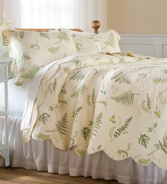 King- Tranquil Fern Quilt Set And Accents