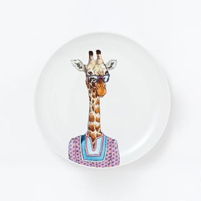 Dapper Animal Salad Plate, Giraffe