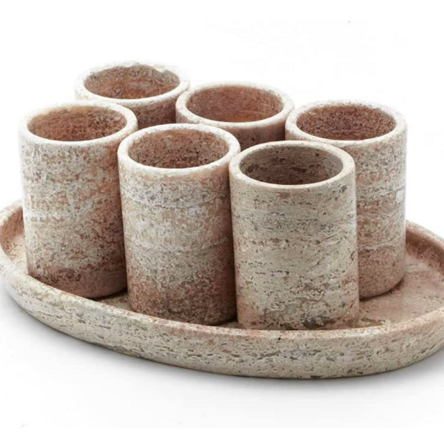 Mezcal Stone Shot Glasses Set
