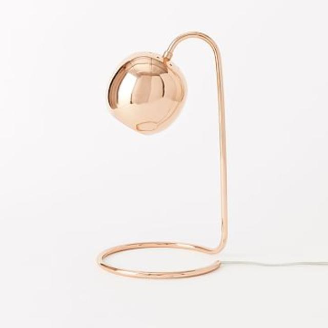 Copper Scoop Table Lamp