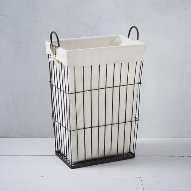 Linen Lined Wire Hamper - Rectangle