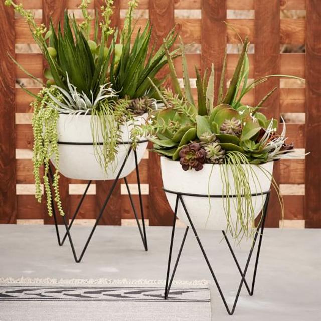Iris Planter + Chevron Stand