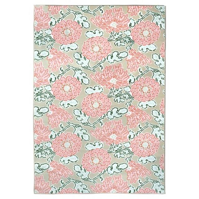 TH 7'x10' Indoor Outdoor Rug Stenciled Floral