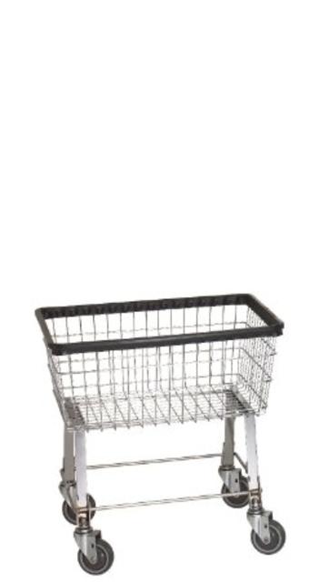 R&B Wire 96B Light-Duty Wire Frame Metal Laundry Cart - Chrome