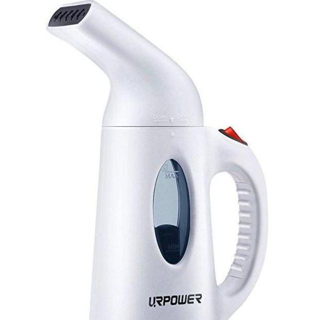 URPOWER Garment Steamer 130ml Portable Handheld Fabric Steamer Fast Heat-up Powerful Travel Garment Clothes Steamer with High Capacity for Home and Travel, Travel Pouch Included