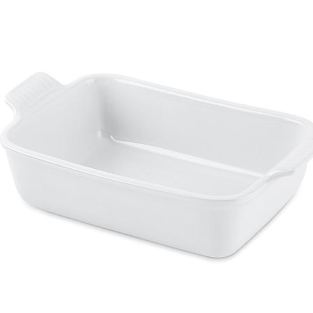 Le Creuset Heritage Stoneware Rectangular Dish, 5 X 7", White