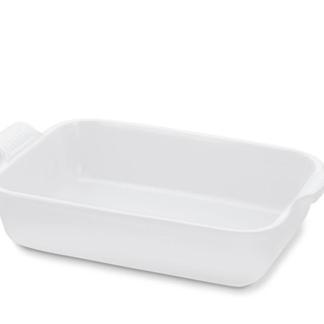 Le Creuset Heritage Stoneware Rectangular Dish, 7 X 10 1/2", White