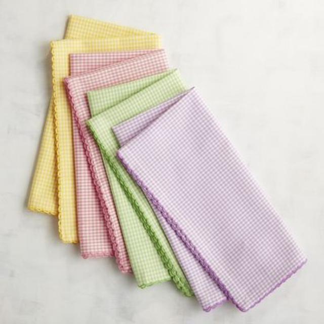 Pastel Gingham Napkin Set of 4
