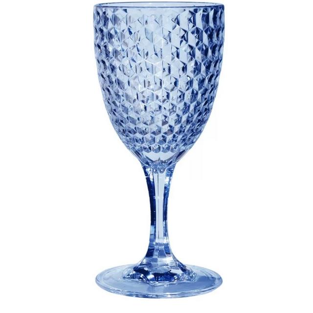 Lillian 12 oz. Acrylic Goblet (Set of 4)- BLUE