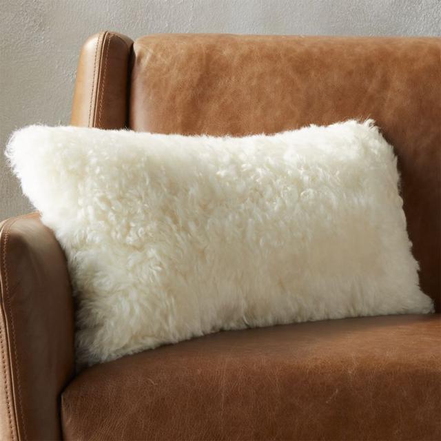 23"x11" icelandic shorn sheepskin pillow