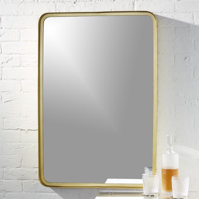 24.5"x36" croft brass wall mirror