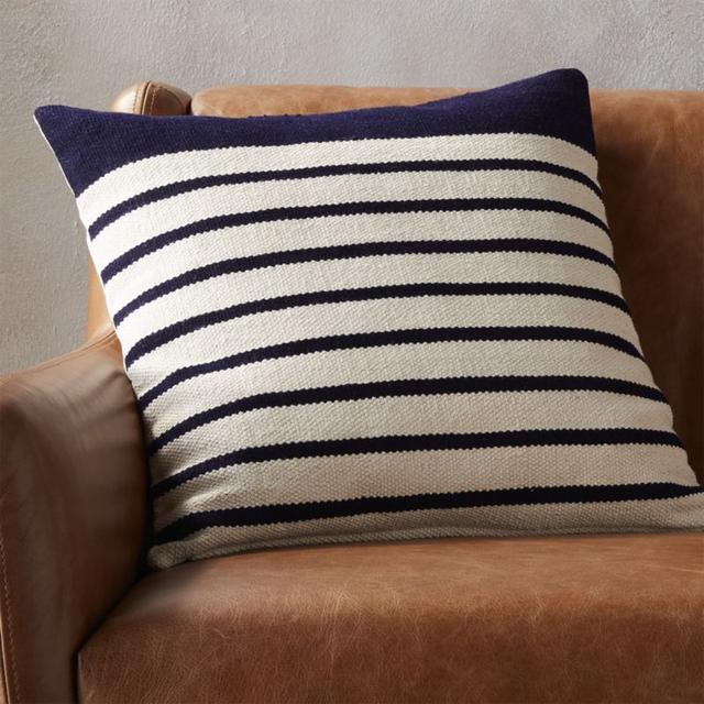 20" division navy pillow