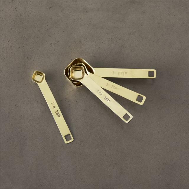 4-piece gold measuring spoon set