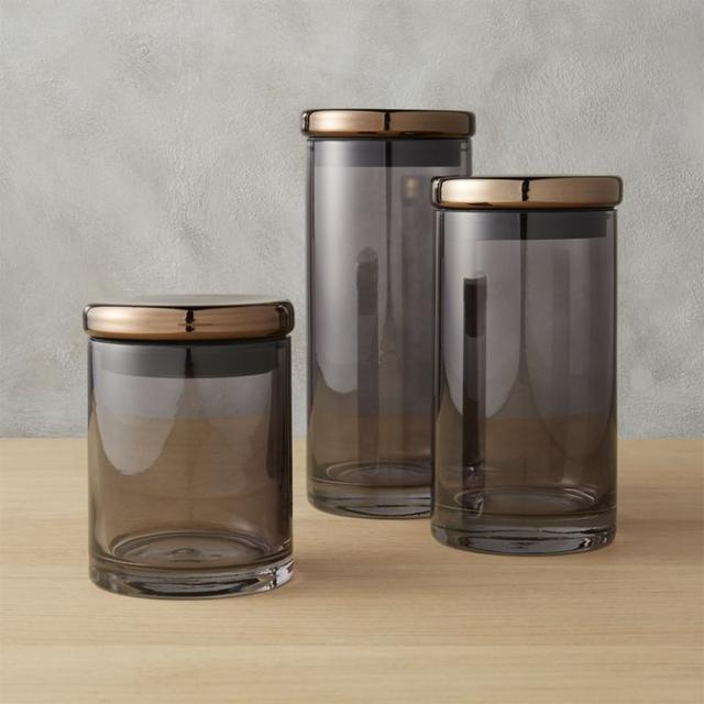 3-piece coltrane smoke grey canisters