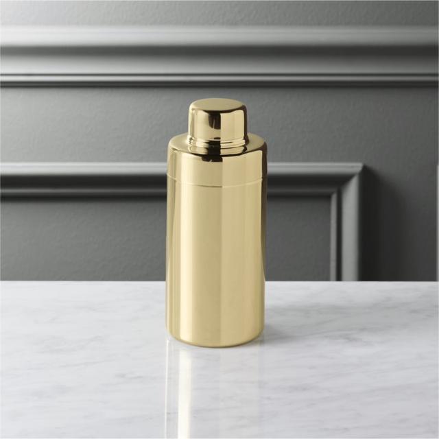 stainless steel gold mini cocktail shaker