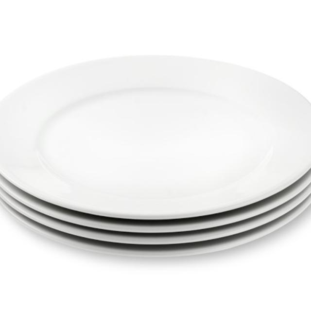 Apilco Tradition Porcelain Dinner Plates, Set of 4