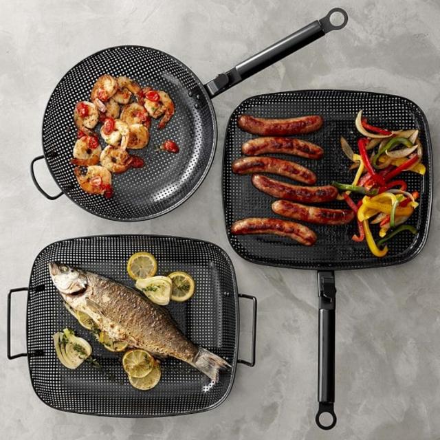 High-Heat Nonstick Steel Grill Cookware Set
