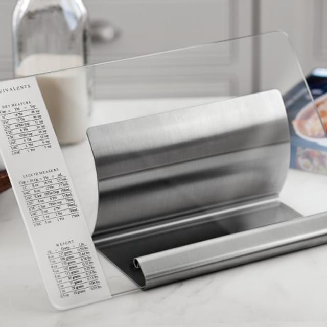 Glass & Stainless-Steel Cookbook Holder