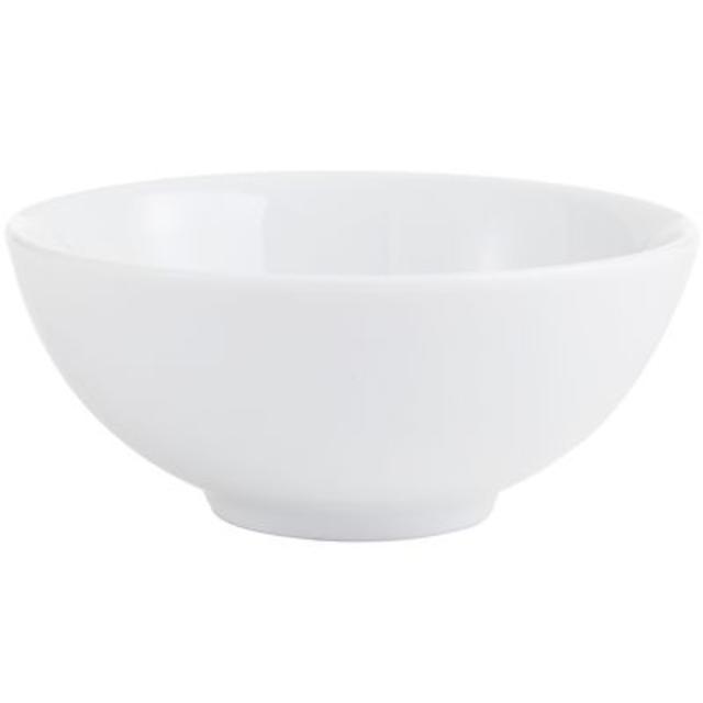 Luminous Collection Porcelain Round White Dip Bowl