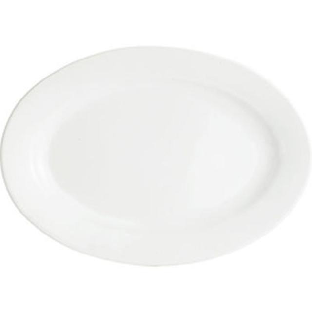 Luminous Collection Porcelain Oval White Serving Platter