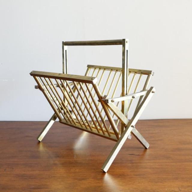 Vintage Brass Folding Record Holder