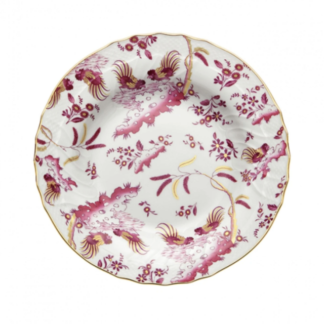 Ginori Oro di Doccia Magenta 9.5" Rim Soup Plate