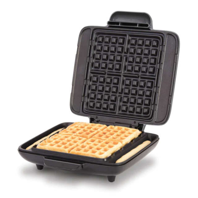 Dark Grey No-Drip Waffle Maker