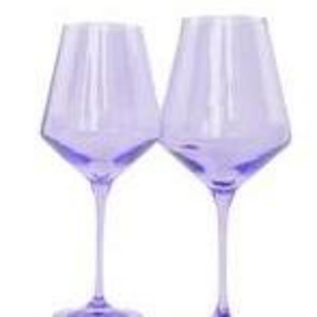 Estelle Colored Wine Stemware - Set of 2 {Lavender}
