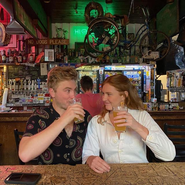 Dinner & drinks in Paris on our honeymoon!