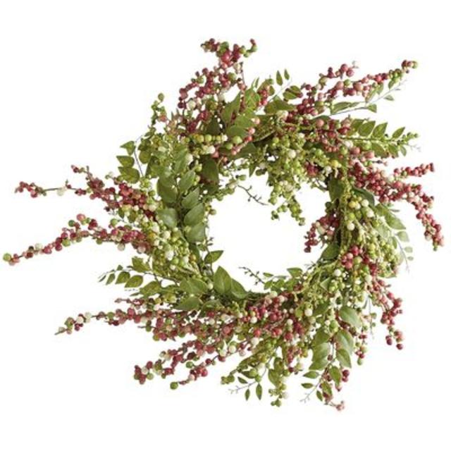 Faux Spring Berry Wreath - Small
