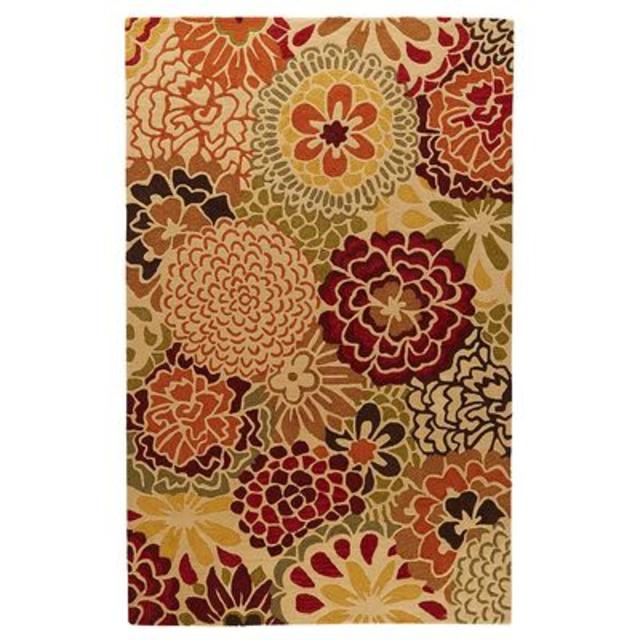 Mala Floral Wool Rug - Spice
