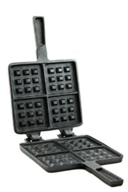 Old Fashioned Cast Iron Stove Top Waffle Iron