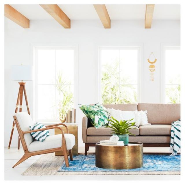 Oak Wood Tripod Floor Lamp