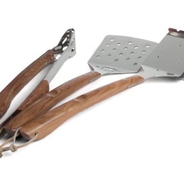 Charcoal Companion 3-Piece Vineyard Rosewood Barbecue Tool Set