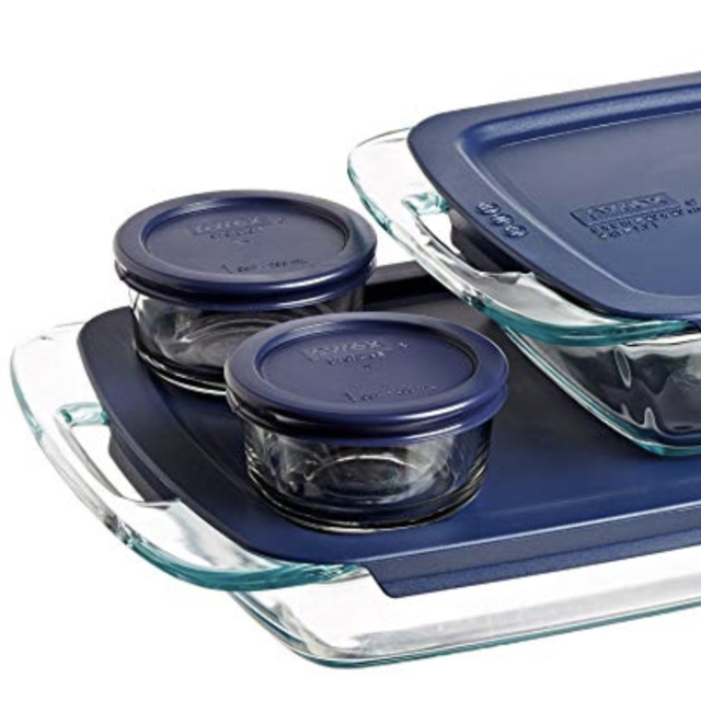 Pyrex Easy Grab Glass Bakeware and Food Storage Set (8-Piece, BPA-free)