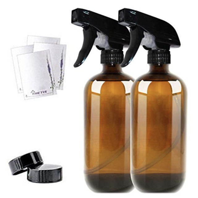 Amber Bottles with Spray Nozzle