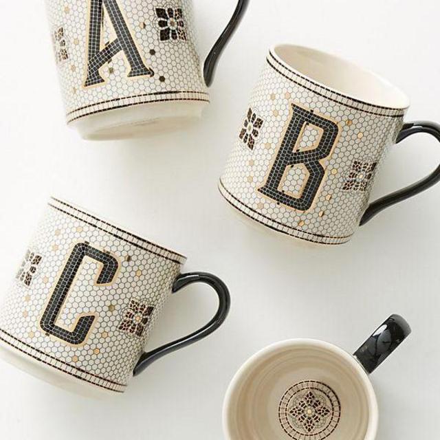 Tiled Margot Monogram Mug - C