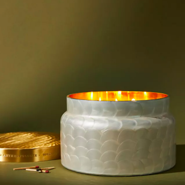 Capri Blue Colossal Volcano Capiz Jar Candle