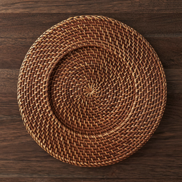 Artesia Honey Rattan Charger Plate
