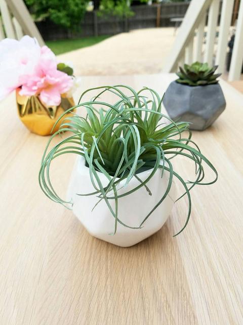 Geometric Planter - White Geometric Planter, Ceramic Geometric Planter, White Wedding Centerpiece, Geometric Vase
